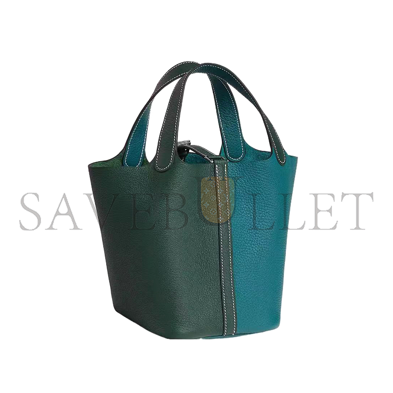 HERMES MASTER PICOTIN LOCK 18 CASAQUE PALLADIUM HARDWARE H064427CKAP (18*18*13cm)